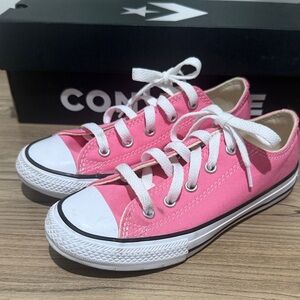 Converse Pink Canvas Sneakers with White Accents